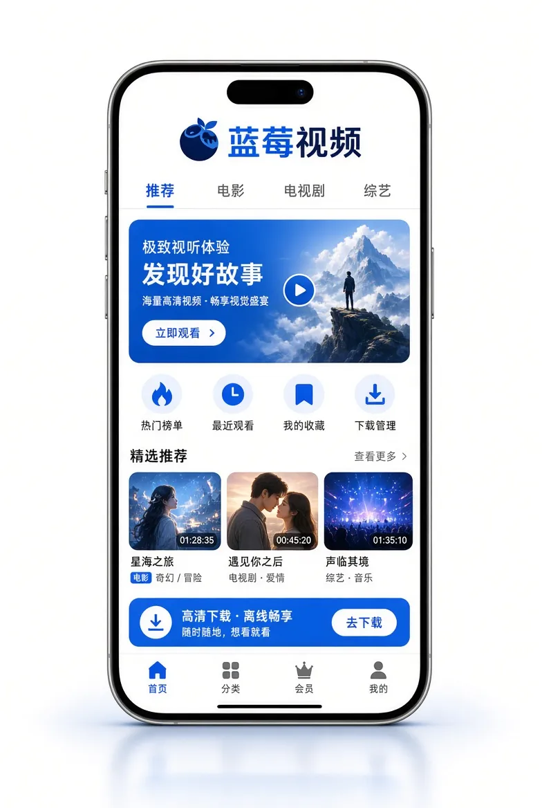 蓝莓视频APP视觉